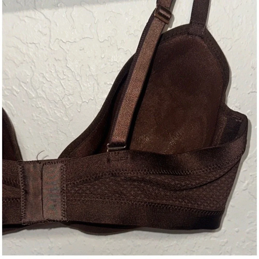 Telltale The Innovator Demi Bra 34D Dolce Vida Dark Nude Brown Underwire New‎